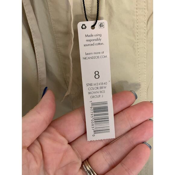 Nic &  Zoe POPLIN PARACHUTE ANKLE PANT NWT SIZE 8 - Picture 4 of 8